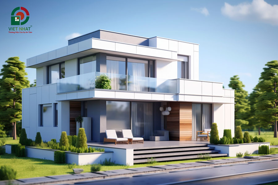Mẫu nhà biệt thự hiện đại 2 tầng