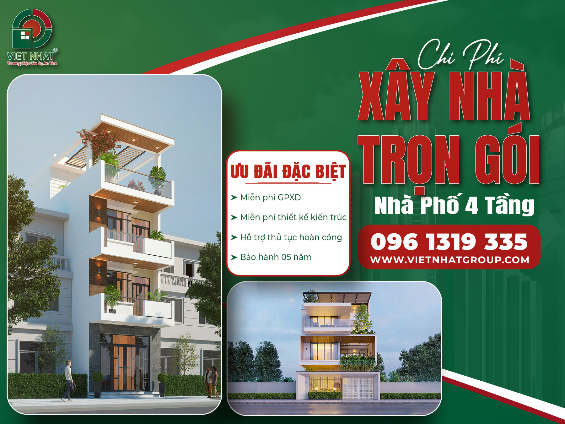 Chi phí xây nhà 4 tầng – Những điều cần lưu ý khi xây nhà 4 tầng 