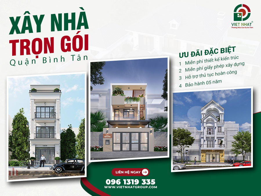 Giá xây nhà trọn gói Quận Bình Tân – TOP 10 nhà thầu uy tín 
