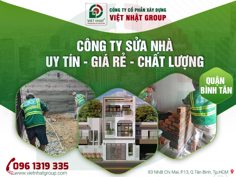 TOP 10 công ty sửa nhà Quận Bình Tân uy tín giá rẻ 