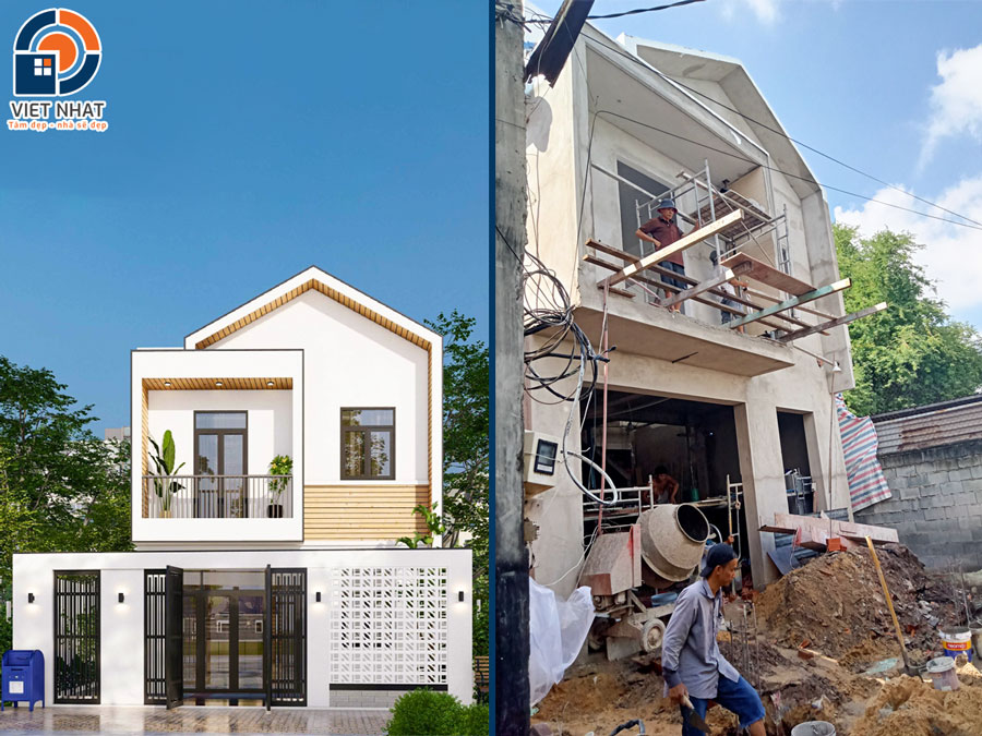 [Đang thi công] Thi công xây dựng nhà phố 2 tầng nhà cô Gái ở Huyện Hóc Môn 