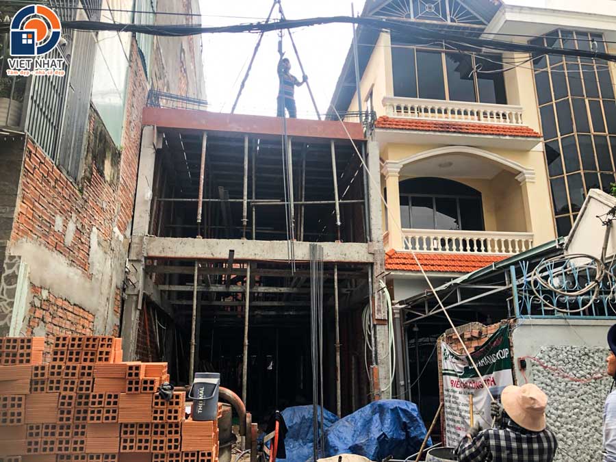[Đang thi công] Thi công xây dựng nhà phố 5 tầng nhà anh Giang ở Quận Tân Bình 