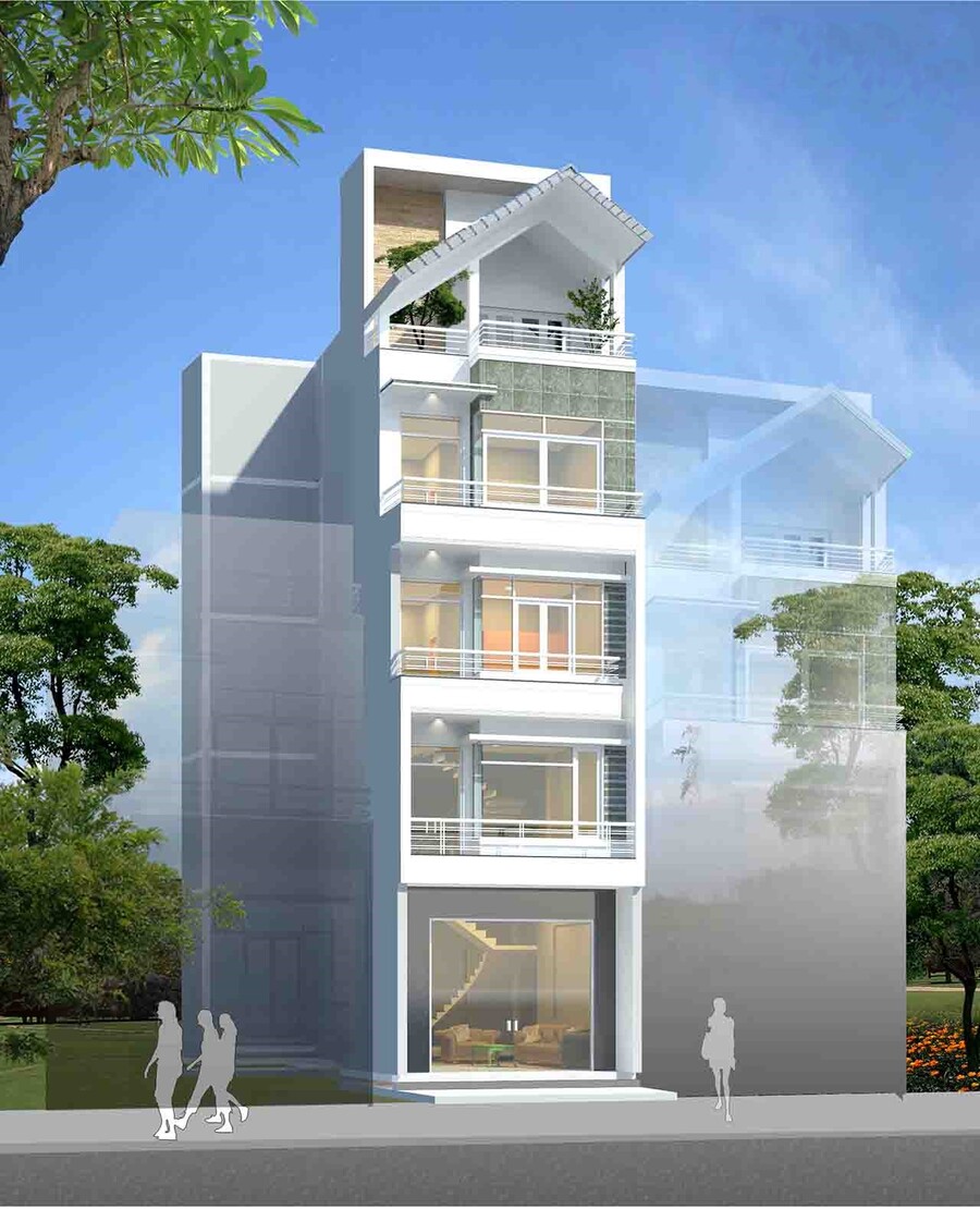 nhà phố 4 tầng 100m2