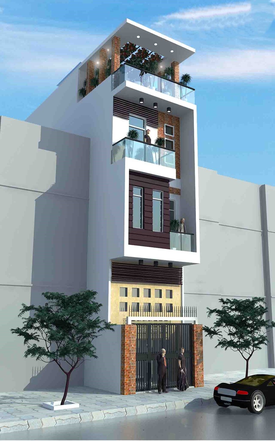 8 tips thiết kế nhà phố 4 tầng 70m2 đẹp mắt, tiện ích và thoáng mát? 