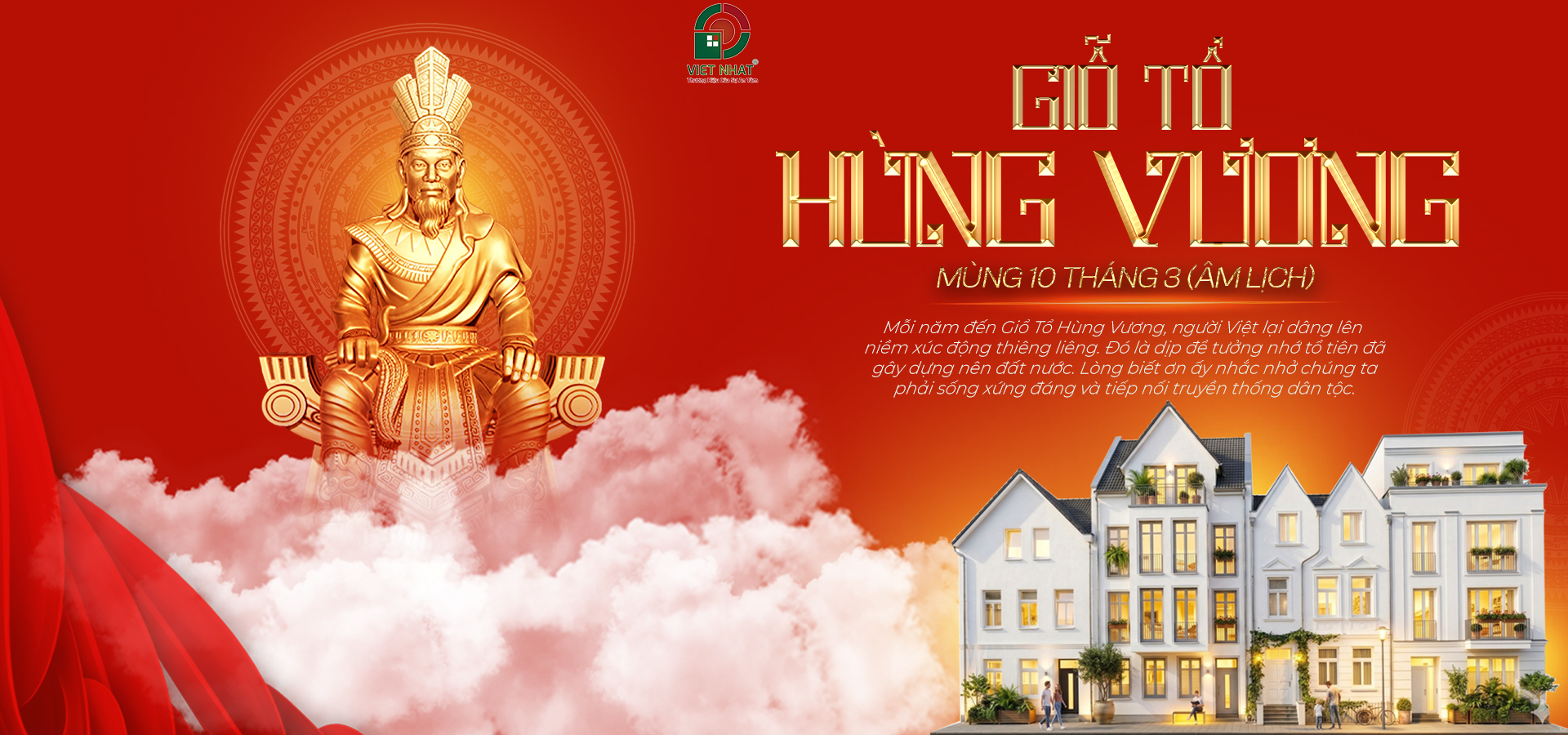 Banner Giỗ Tổ Hùng Vương 10-03 Âm Lịch 