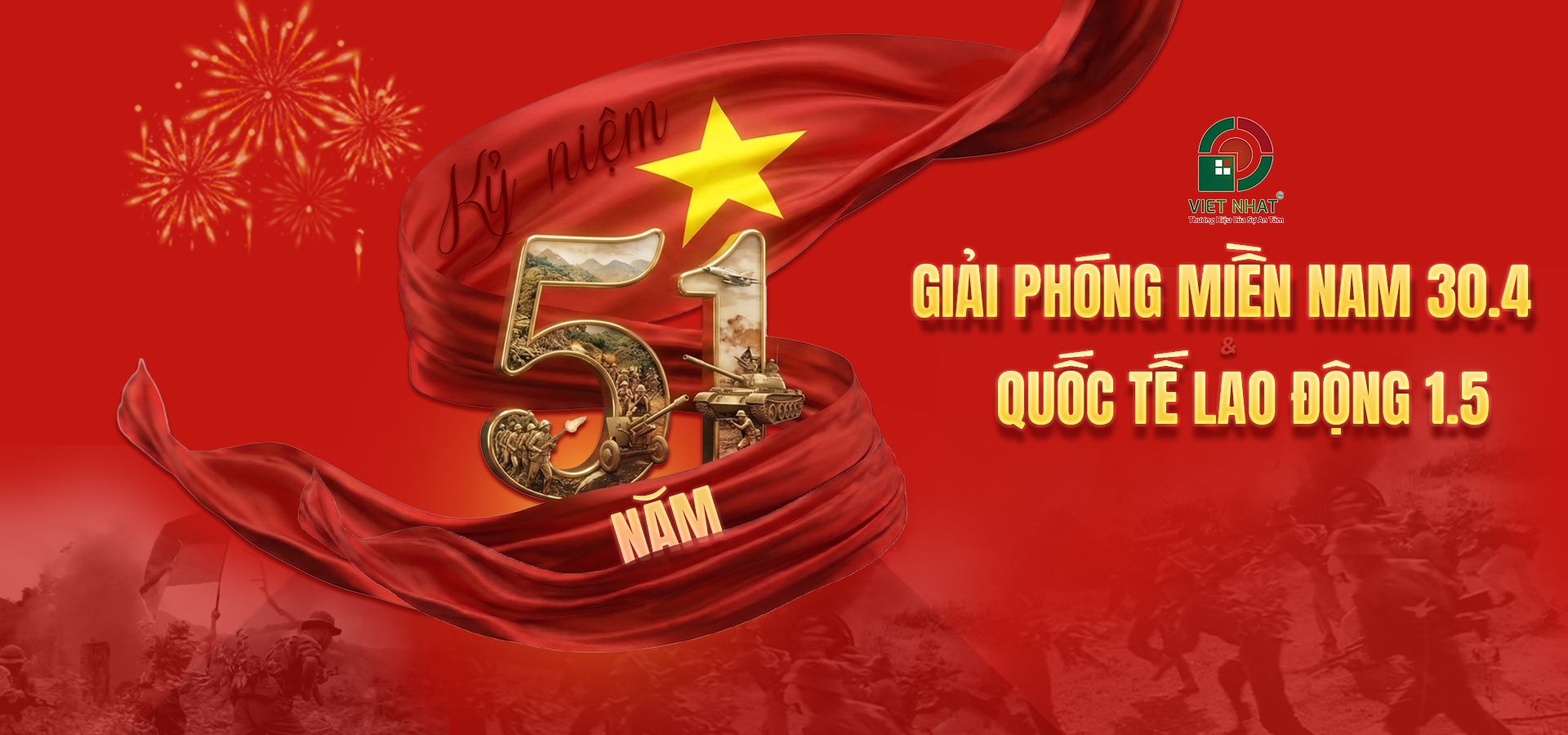 Banner giải phải phóng miền nam 30-04 01-05 