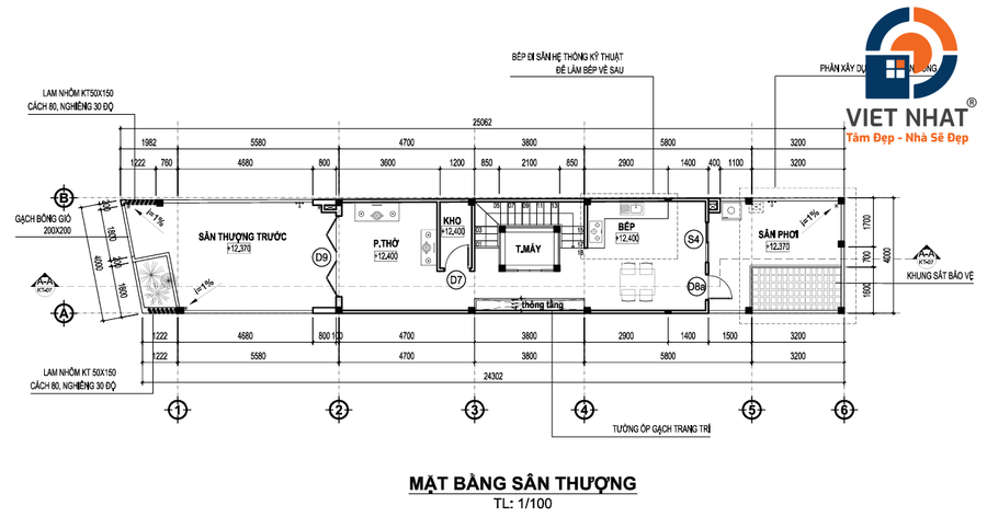 nhà phố 1 trệt 1 lửng 2 lầu sân thượng