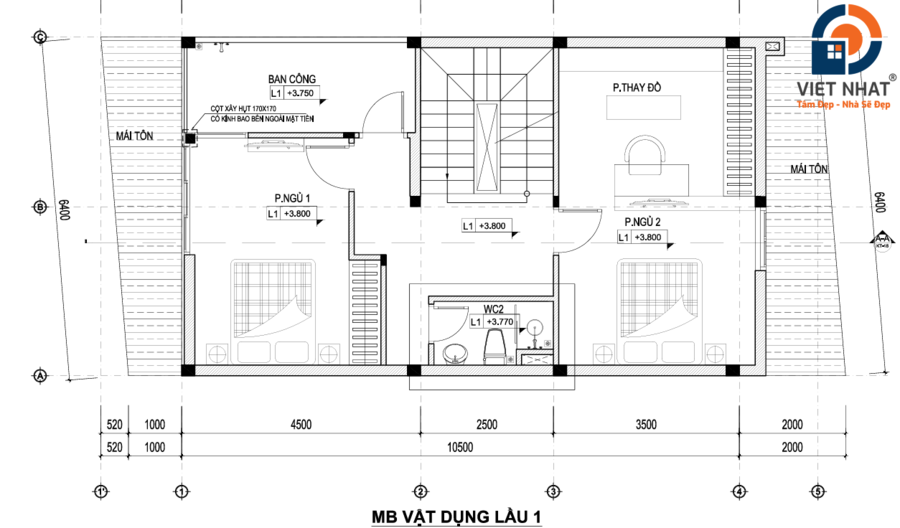 nhà phố 1 trệt 2 lầu