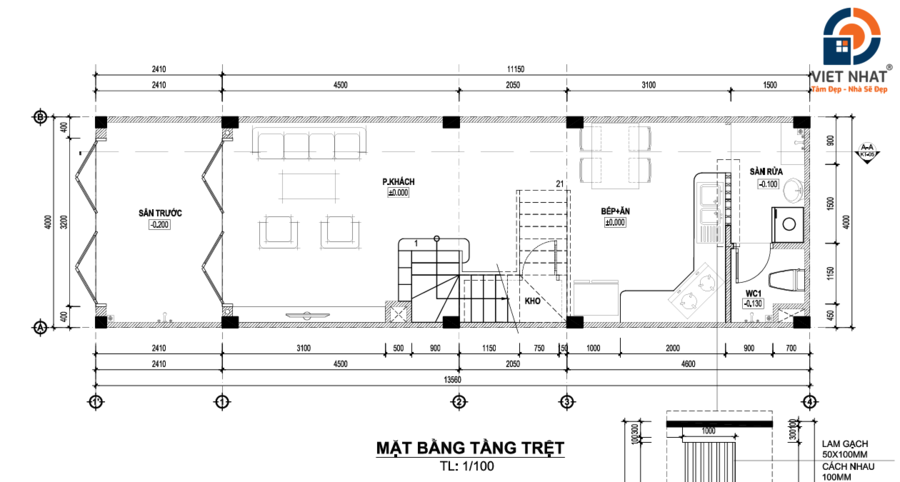 nhà phố 3 tầng hiện đại đẹp