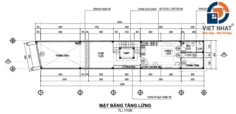 nhà phố 5 tầng hiện đại