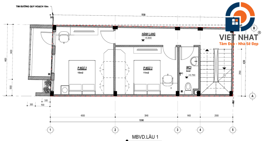 nhà phố 6 tầng