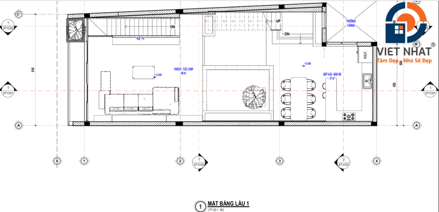 nhà phố 4 tầng hiện đại