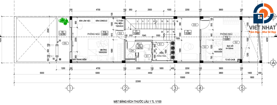 nhà phố 3 tầng hiện đại