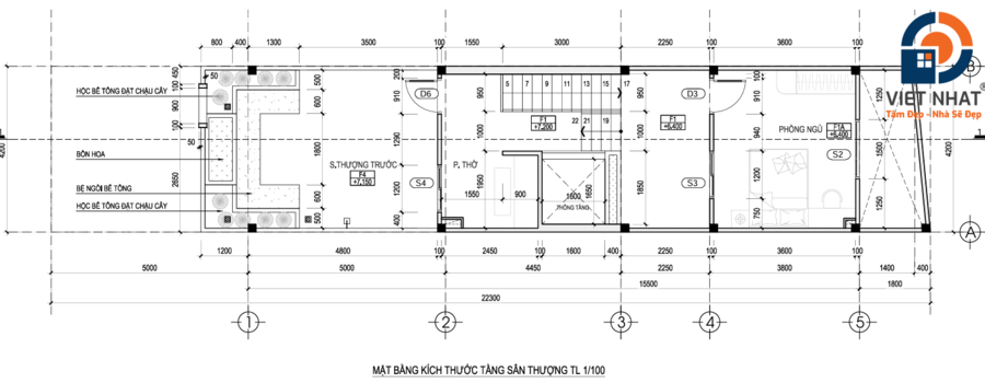 nhà phố 3 tầng