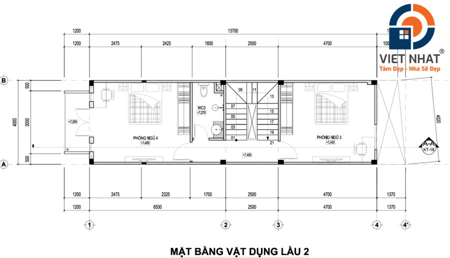 nhà phố 4 tầng tân cổ điển