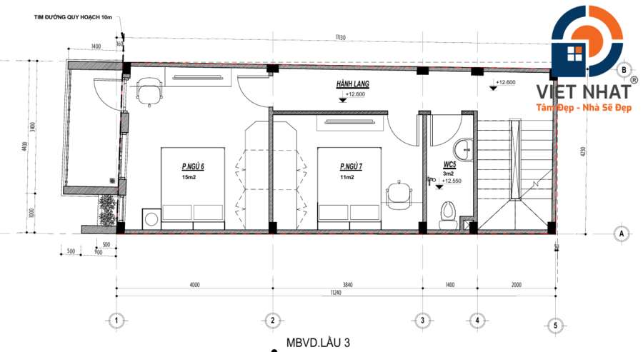 nhà phố 6 tầng