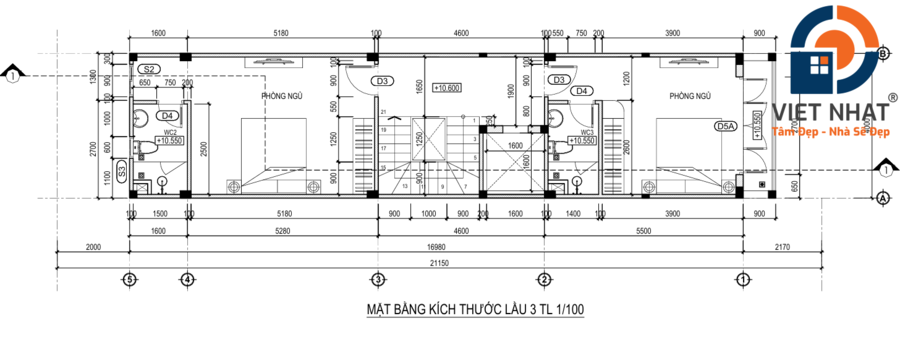 nhà phố 6 tầng hiện đại