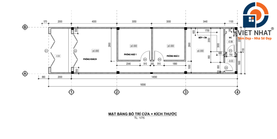 nhà cấp 4 mái tôn