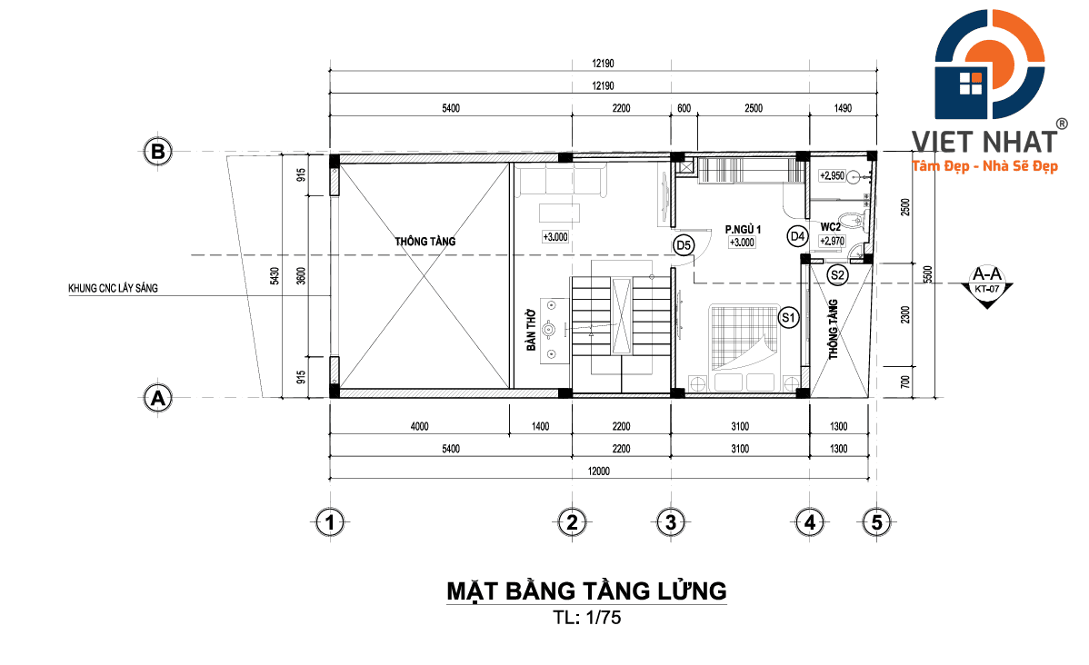 nhà phố 5 tầng