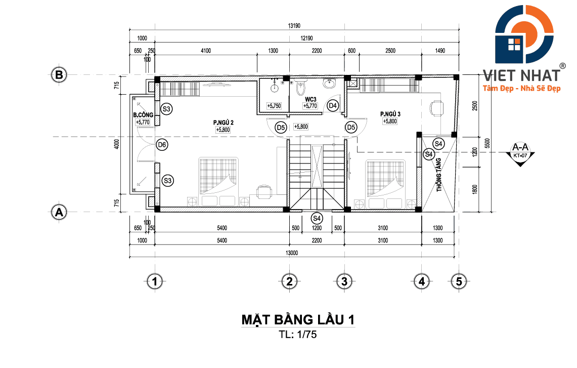 nhà phố 5 tầng đẹp