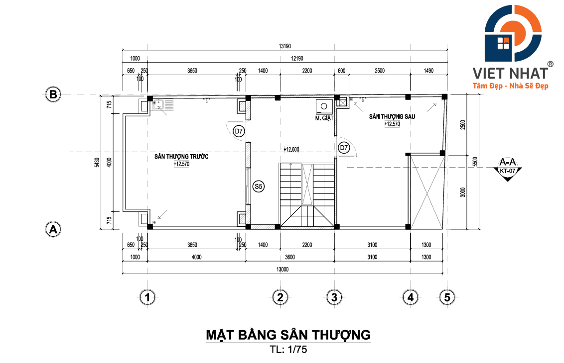 nhà phố 5 tầng