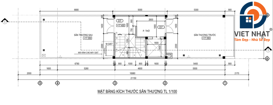 nhà phố 6 tầng hiện đại