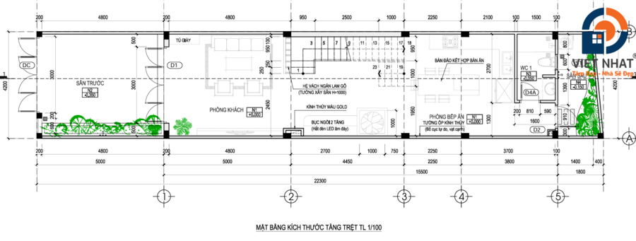 nhà phố 3 tầng