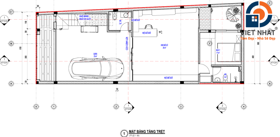 nhà phố 4 tầng hiện đại