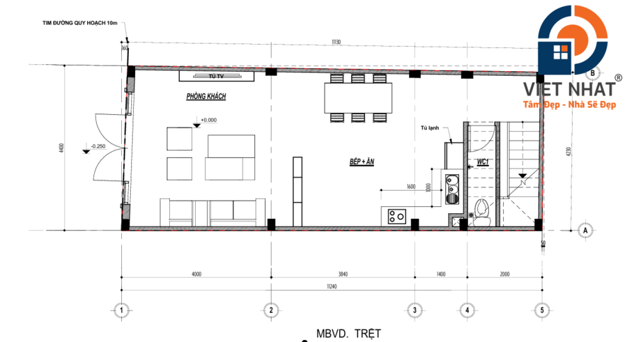 nhà phố 6 tầng hiện đại