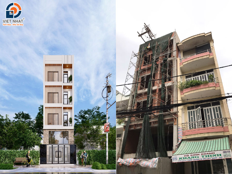 [ Đang thi công] Thi công xây dựng nhà phố 1 trệt 1 lửng 3 lầu sân thượng nhà chị Thuỷ Quận Tân Phú