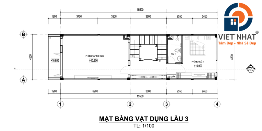 nhà phố 5 tầng hiện đại