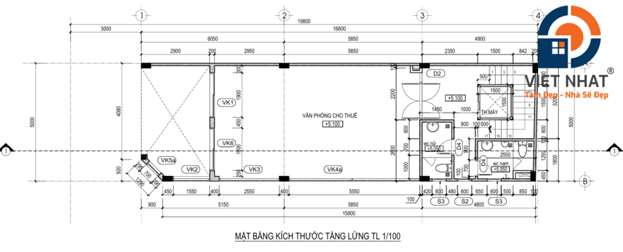 nhà phố văn phòng hiện đại