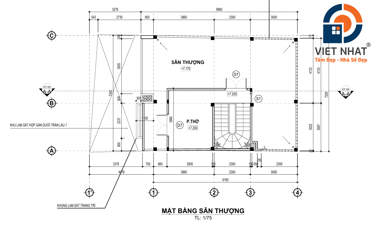 nhà phố 3 tầng