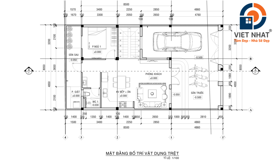 nhà biệt thự 2 tầng mái Thái