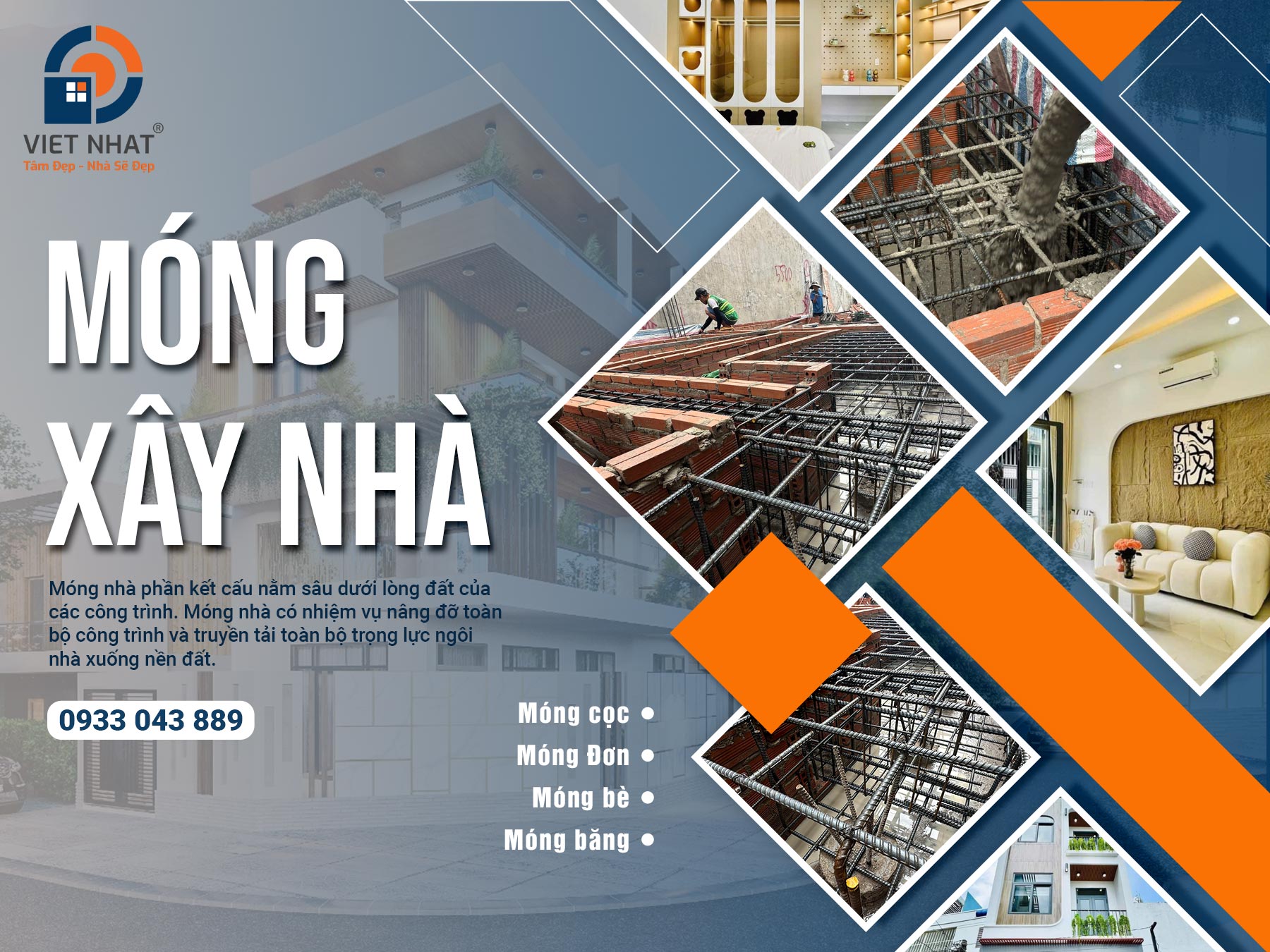 4 loại móng trong xây dựng nhà và ứng dụng của chúng