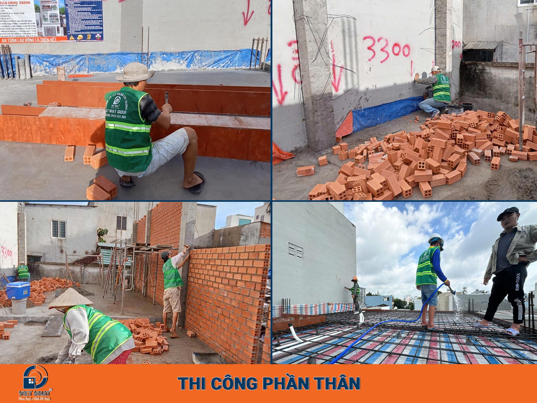 Thi công xây dựng phần thân công trình