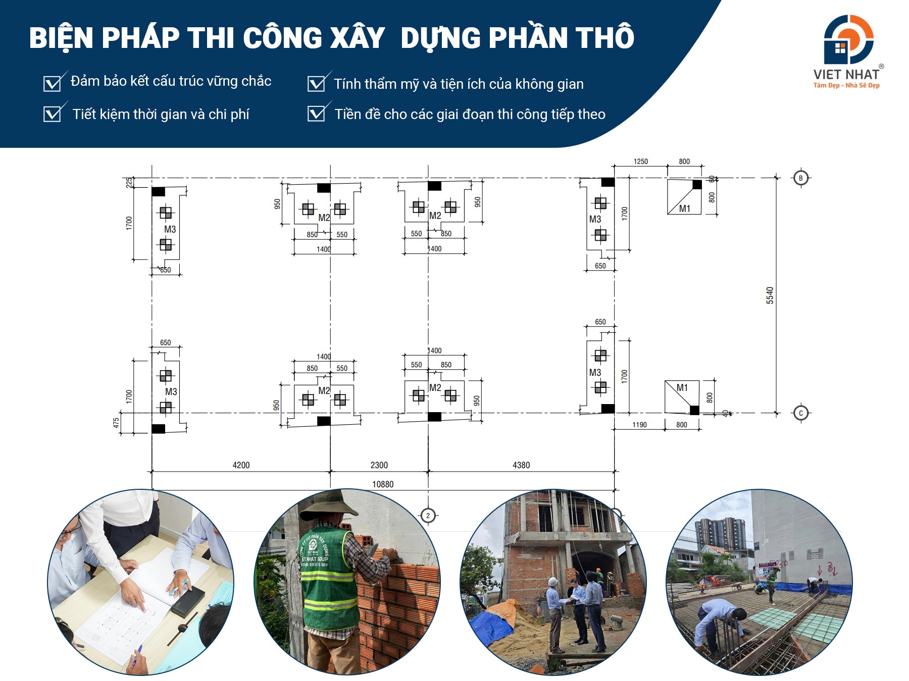 Tầm quan trọng của biện pháp thi công phần thô