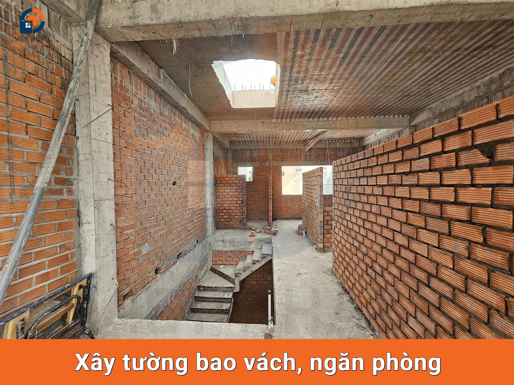 Xây tường bao vách ngăn phòng