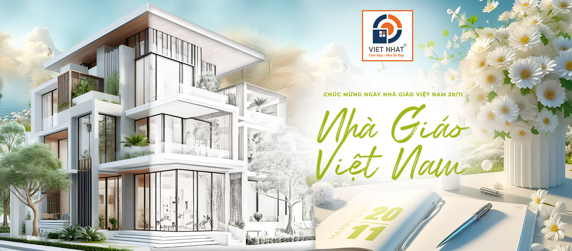 Banner ngày Nhà Giáo Việt Nam 20-11 