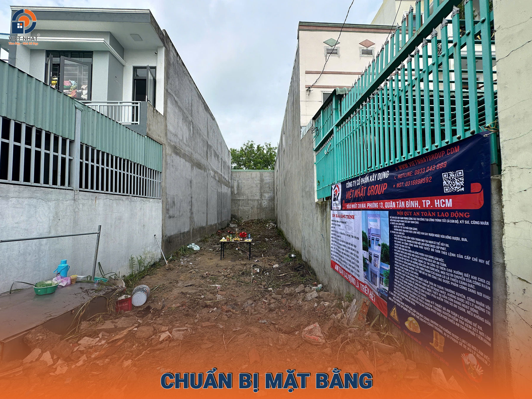 Chuẩn bị mặt bằng thi công
