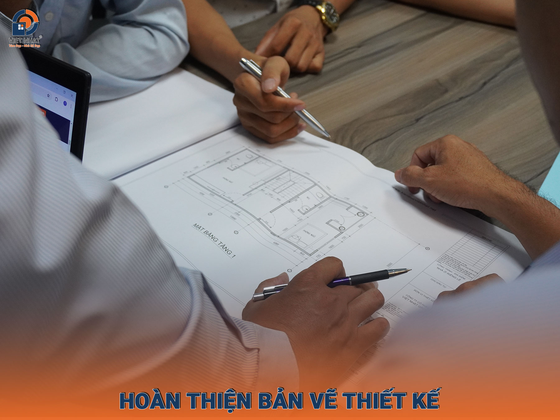 Hoàn thiện bản vẽ thiết kế, phương án thi công