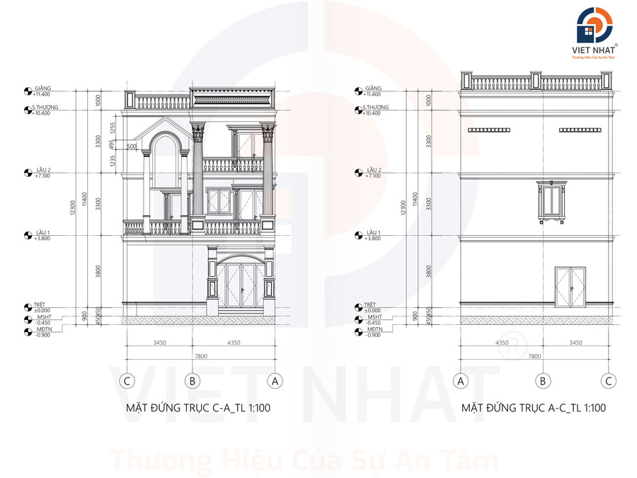 Hồ sơ thiết Kế Việt Nhật Group cung cấp