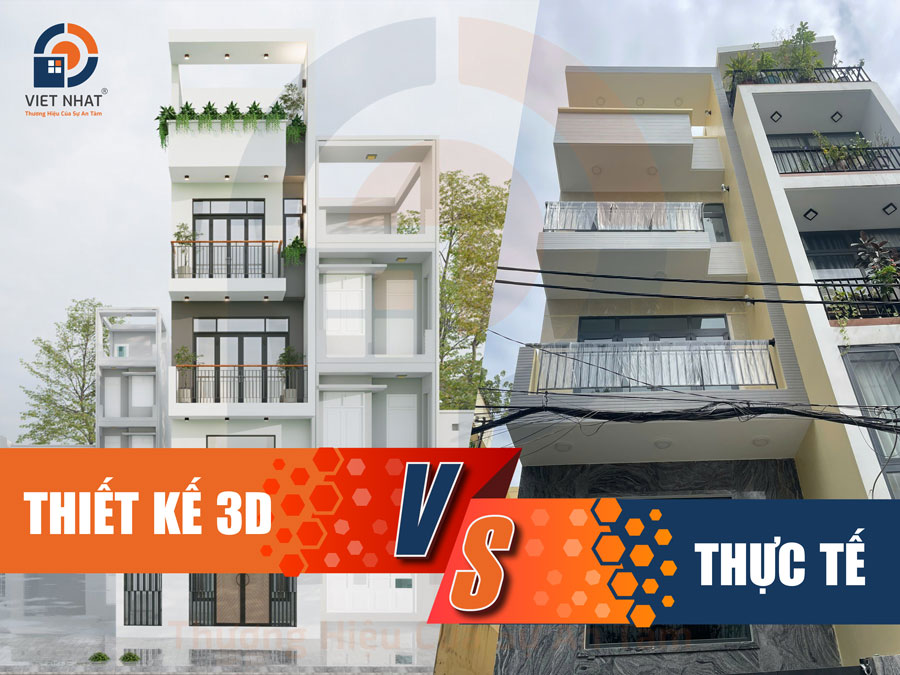 Mặt tiền nhà phố hoàn thiện không giống phối cảnh 3D – Nguyên nhân do đâu? 