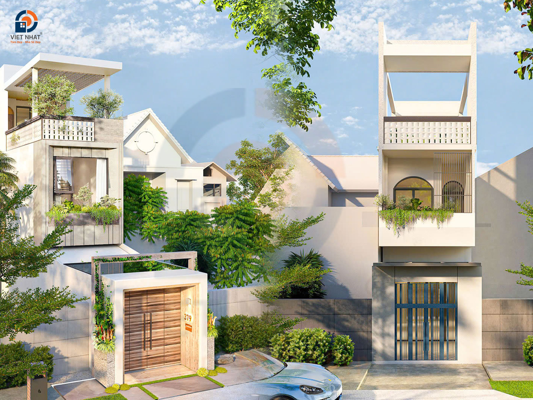 Mẫu nhà phố xanh