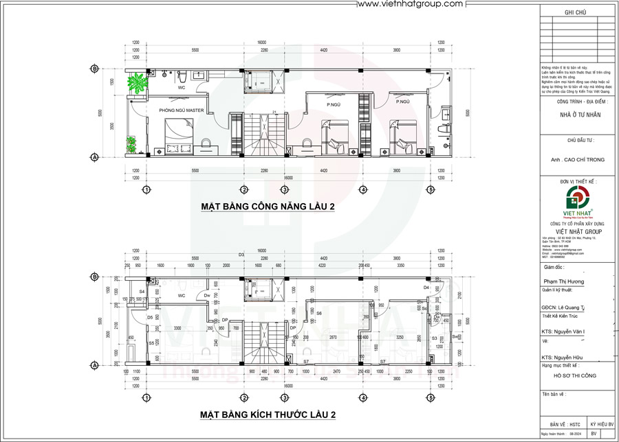 Thiết kế mặt bằng bố trí công năng tầng 3