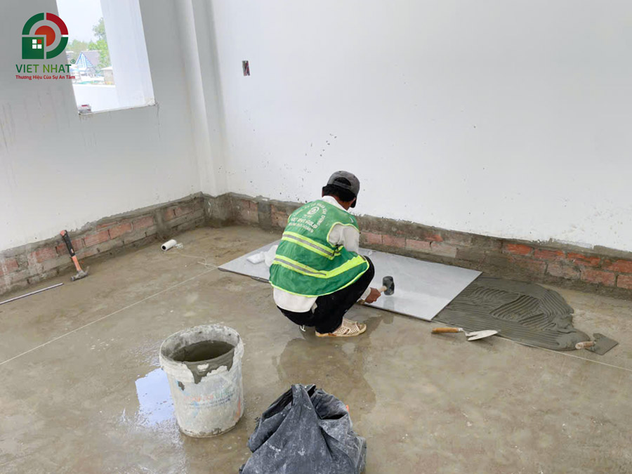 Hình ảnh thi công ốp lát gạch nền