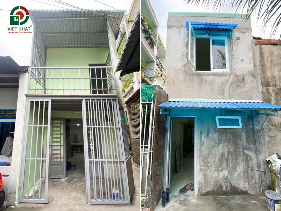 Hình ảnh bàn giao công trình sửa chữa nhà trọn gói 2 tầng Chị Uyên ở quận Bình Tân
