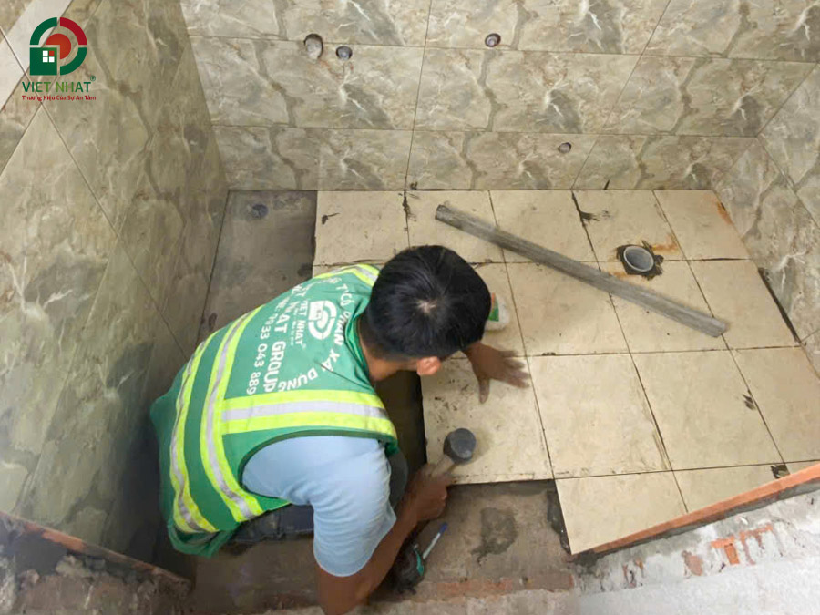 Hình ảnh thi công ốp lát gạch nền