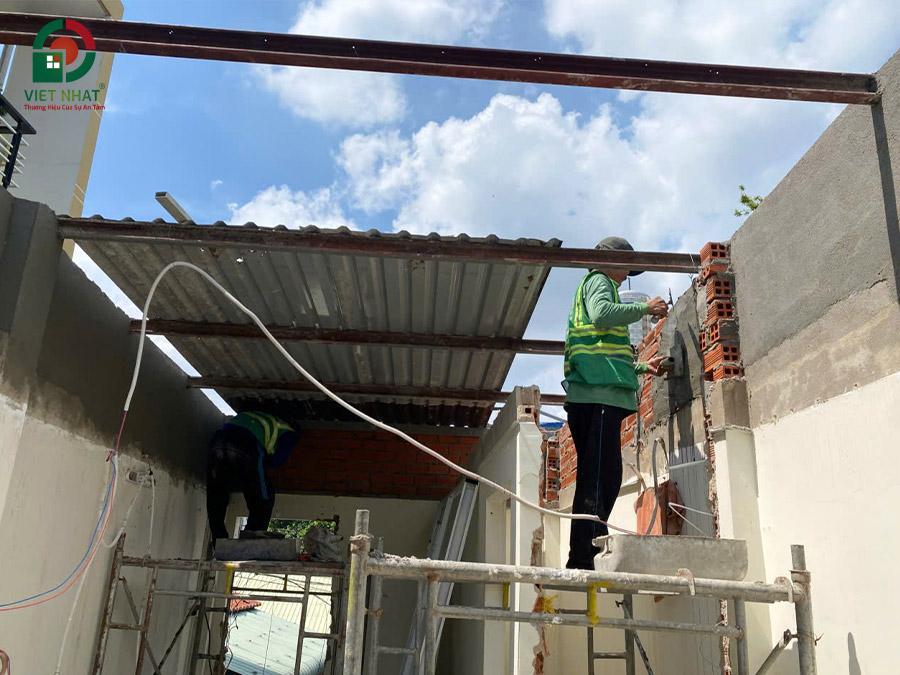 Hình ảnh thi công sửa chữa nhà Chị Uyên