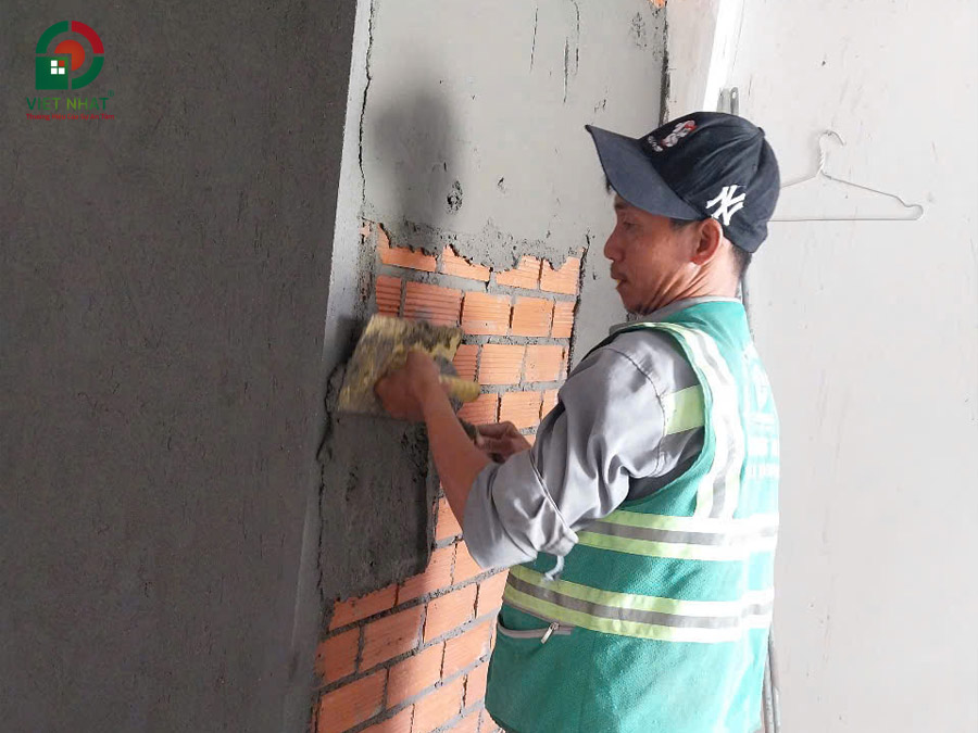 Hình ảnh thi công tô trám tường